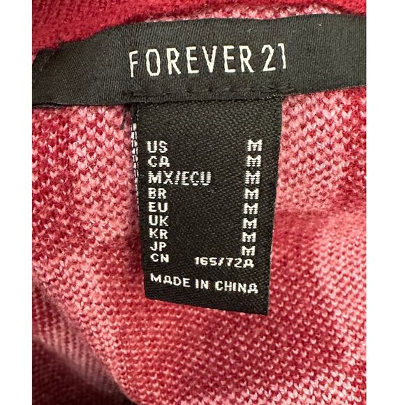 Forever 21 red pink checkers pull on knit mini skirt size M - Picture 3 of 14